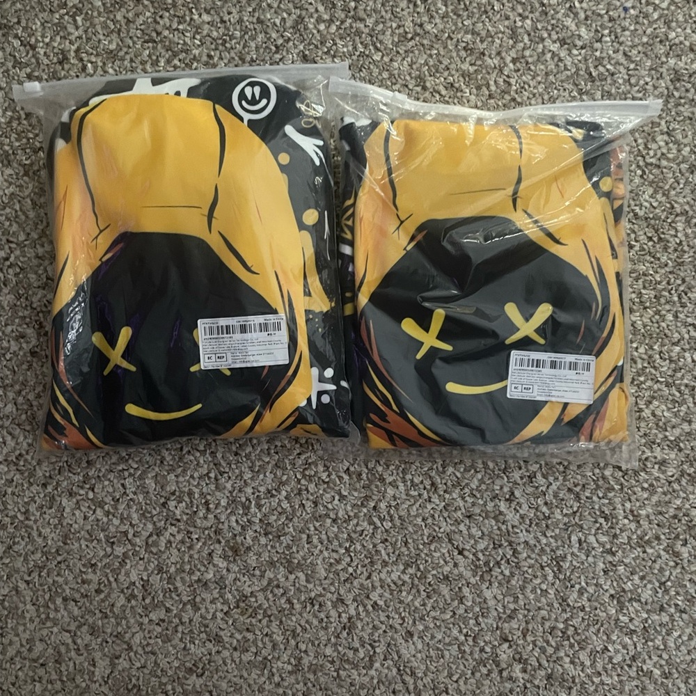 Yellow and Black Graphic Hoodie